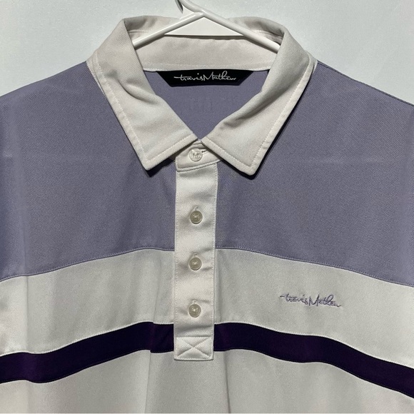 Travis Mathew Purple & White Golf Polo Size XL - Picture 3 of 4